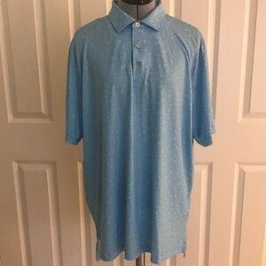 Peter Millar Summer Comfort Blue Sailboats Polo Shirt M